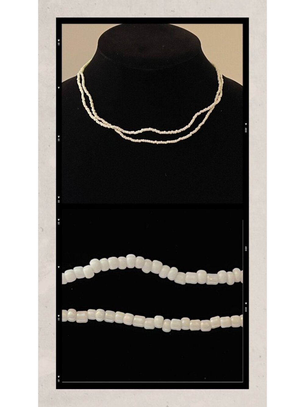 Limited Too Choker White Bead Necklace Vintage Y2K Deadstock NLM Girls